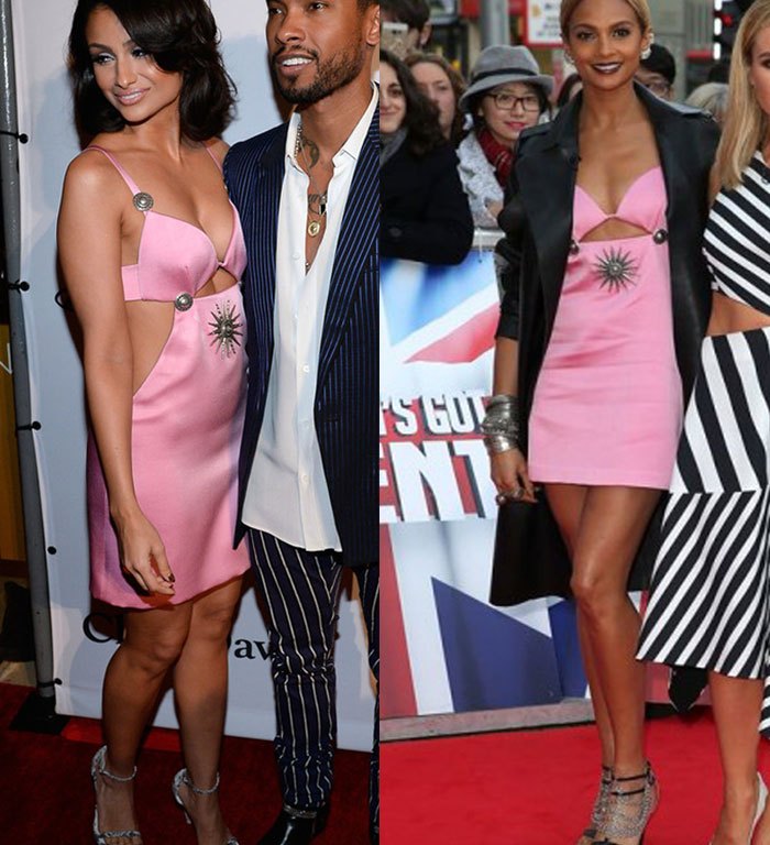 Who Wore it Better? Nazanin Mandi vs. Alesha Dixon in Fausto Puglisi’s Pink Cut Out Dress