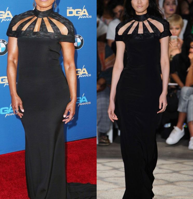 Hot! or Hmm… Angela Bassett’s 68th Annual Directors Guild Of America Awards Christian Siriano Spring 2016 Black Cutout Gown