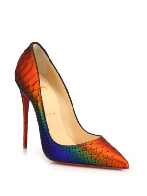 Bomb Product of the Day: Christian Louboutin Metallic Python Point-Toe Pumps