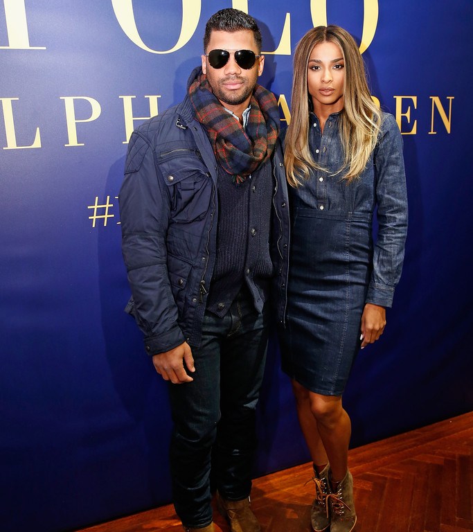 Get the Look: Ciara’s Polo Ralph Lauren Presentation Jean Shirt, Denim Pencil Skirt, and Vicky Suede Boots