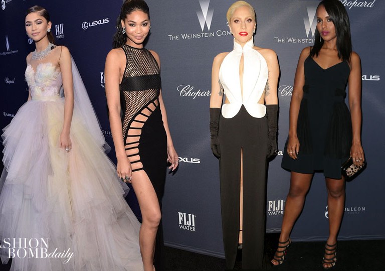 On The Scene: The Weinstein Company Pre-Oscar Dinner featuring Zendaya in Marchesa, Chanel Iman in Death by Dolls, Lady Gaga in Brandon Maxwell, and More!