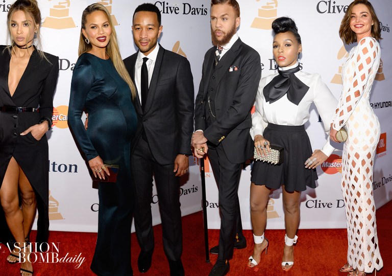 On the Scene: Clive Davis’s 2016 Pre-GRAMMY Gala and Salute to Industry Icons featuring Ciara in Black Ronald Vanderkemp, Brandy in White Ruffian, Chrissy Teigen in Green Galvan London, and More!