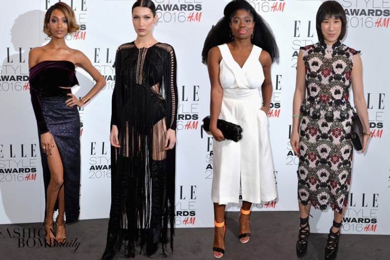 On the Scene: The 2016 ELLE Style Awards with Jourdan Dunn in Emilio de la Morena, Bella Hadid in Julien Macdonald, Eva Chen in Erdem and Mulberry, and More!