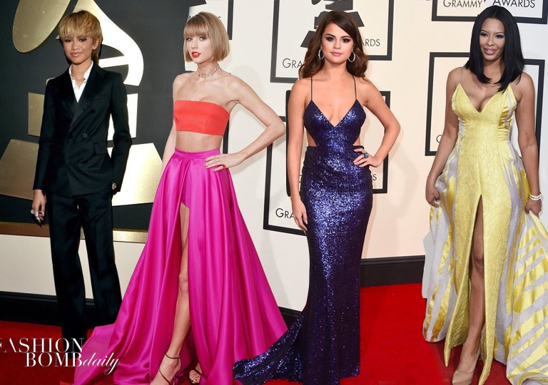 On the Scene: The 58th Annual GRAMMYs with Zendaya Coleman in DSquared2, Adele in Givenchy, Selena Gomez in Calvin Klein, and More!