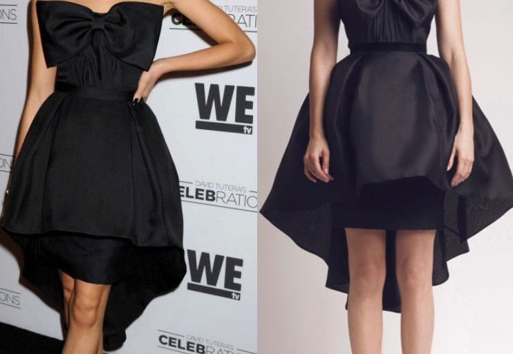Hot! or Hmm… Zendaya Coleman’s DAYA by Zendaya Shoe Line Launch Ashi Studio Fall 2013/2014 Black Strapless Bow Dress