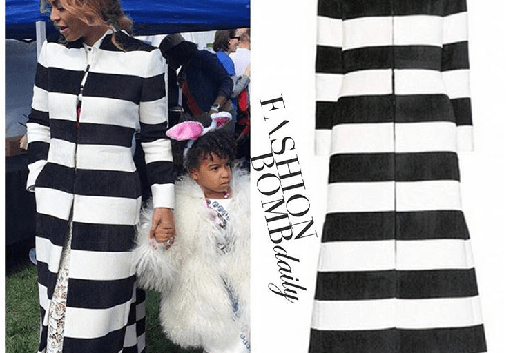 Hot! or Hmmm: Beyoncé’s White House Easter Egg Hunts Alice & Olivia Black and White Stripe Jacket