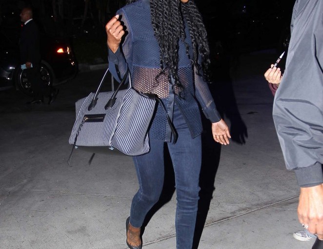 Splurge: Brandy’s Los Angeles Lakers Game Céline Resort 2016 Stripe Phantom Luggage Tote