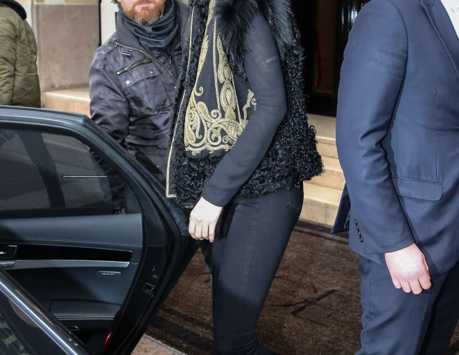 Splurge: Gigi Hadid’s Paris Etro Embroidered Shearling and Wool Vest and Oscar Tiye Black Samira Suede Boots