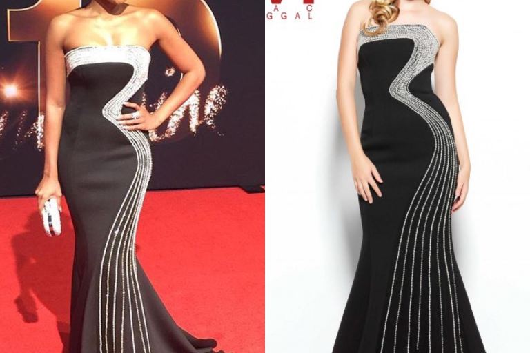 Hot! or Hmm…: Bonang Matheba’s South African Film and Television Awards Black Mac Duggal Gown