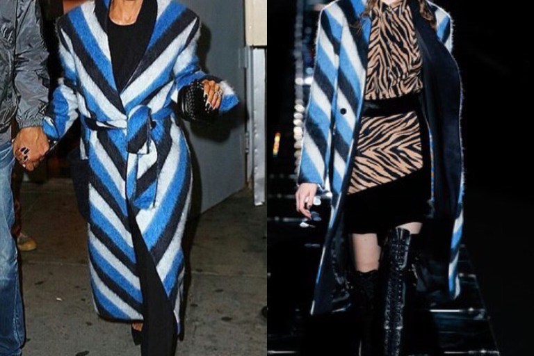Hot!… or Hmm: Jada Pinkett Smith New York City’s Fausto Puglisi Fall 2015 White Black and Cerulean Coat