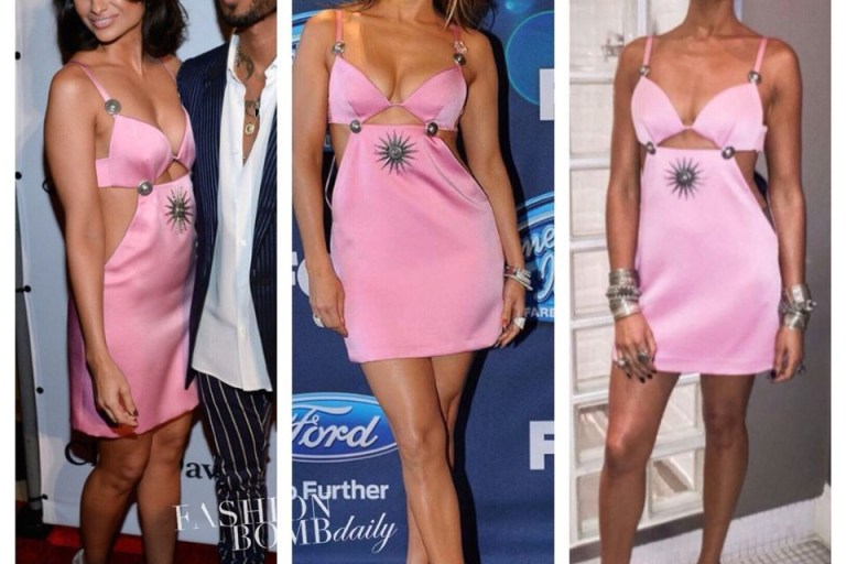 Who Wore it Better? Nazanin Mandi vs. Jennifer Lopez vs. Alesha Dixon in Fausto Puglisi’s Pink Cut Out Dress