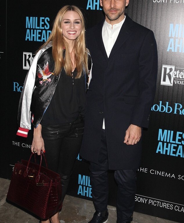 Hot! or Hmm…: Olivia Palermo’s Miles Ahead NYC Premiere Topshop Embroidered Reversible Bomber Jacket and Alexander McQueen Embroidered Flower Loafers