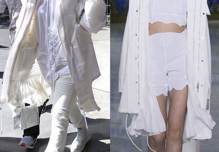 Hot! or Hmm… Rihanna’s Los Angeles Lakers Game Fallon Monarch Bandana, Christian Dior Spring 2016 White Coat, FENTY x PUMA White Hoodie, Citizens of Humanity Distressed Natural Corey Slouchy Slim Jeans, FENTY x PUMA White Platform Boots, and Christian Dior Diorama Studded Bead and Crystal Bag