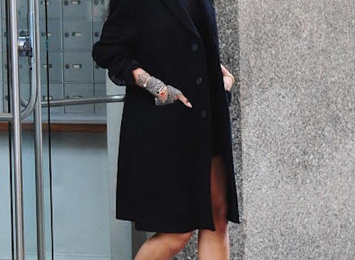 Hot! Or Hmm…: Rihanna’s New York City Spring 2016 Dior White Buckle Detail Pointed Toe Block Heel Ankle Wrap Slingback Pumps