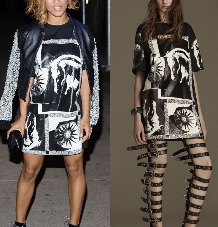 Hot! or Hmm… Serayah’s <em>Empire</em> Covergirl Collection Launch Philipp Plein Embellished Sleeve Leather Jacket, Fausto Puglisi Pre-Fall 2016 Black and White Printed Leather Mini Dress, and Pollini Cap Toe Booties