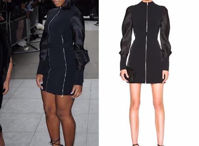 Get The Look: Normani Kordei’s BBC Studios London David Koma Ruffle Sleeve Zip Front Open Back Dress And Steve Madden ‘Presidnt’ Round Toe Ankle Wrap Sandals