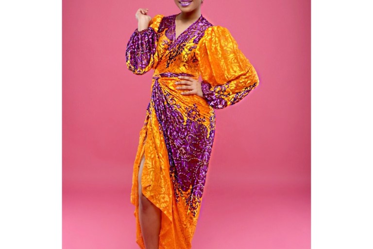 Bomb Product of the Day: Puksie’s Wardorobe’s Gabby Iro & Buba Gold and Fuchsia Embellished Wrap Dress