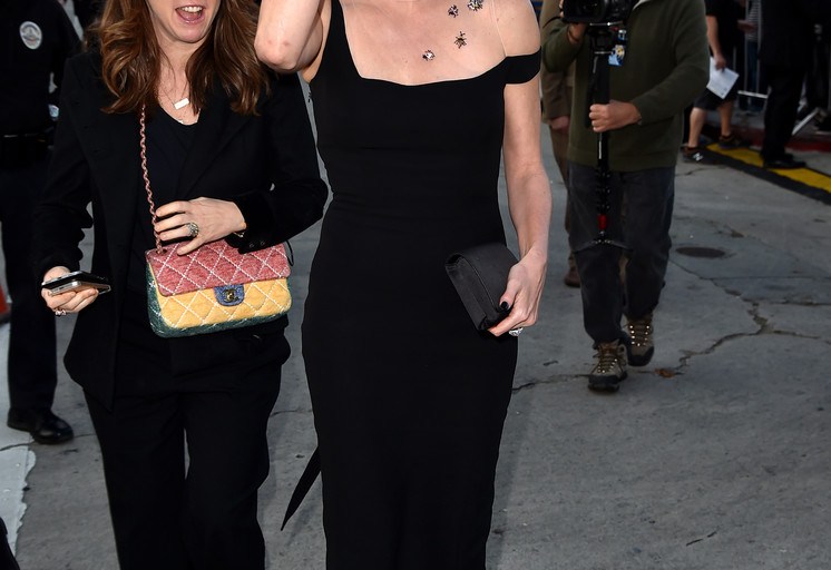 Hot! Or Hmm… Charlize Theron’s The Huntsman: Winter’s War Los Angeles Premiere Spring 2016 Couture Christian Dior Black One-Shoulder Illusion Pencil Dress