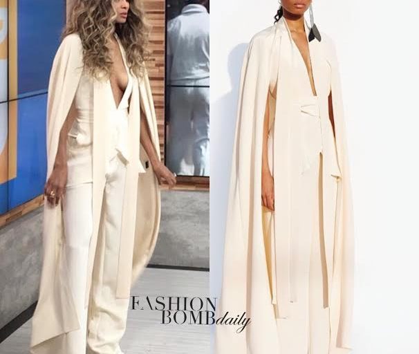 Hot! or Hmm…: Ciara’s Good Morning America Juan Carlos Obando Fall ’16 Ivory Cape and Jumpsuit