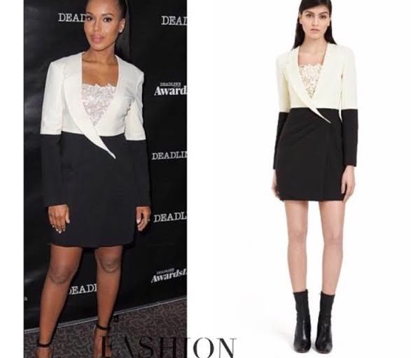 Hot or Hmm…: Kerry Washington’s Deadline Conversation Event Three Floor Vice Versa Luxedo Color Block Dress