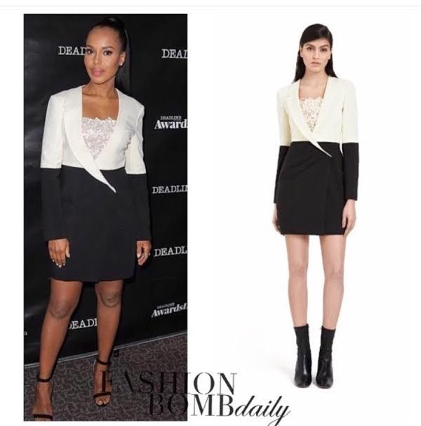 Hot or Hmm…: Kerry Washington’s Deadline Conversation Event Three Floor Vice Versa Luxedo Color Block Dress