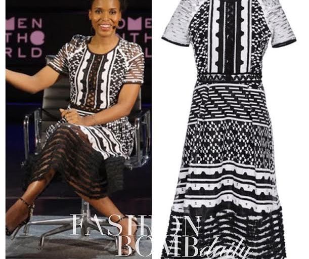Hot or Hmm…: Kerry Washington’s Women in the World Summit Jonathan Simkhai Pre-Fall Black and White Dress
