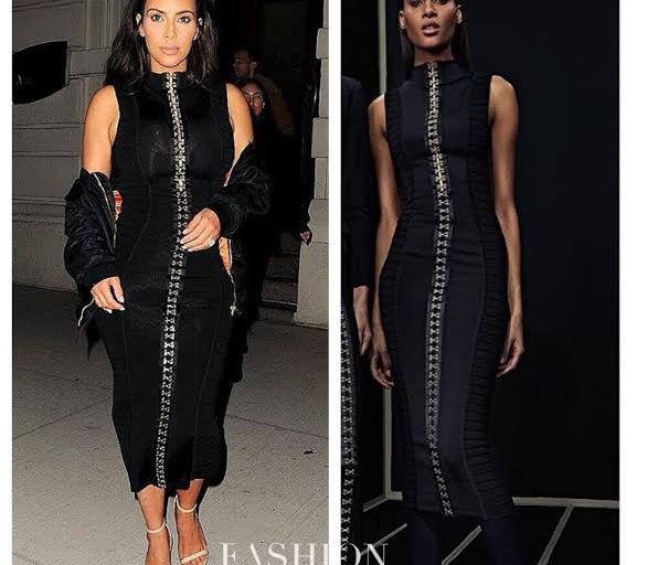 Hot or Hmm…: Kim Kardashian’s Nobu Dinner Balmain Pre-Fall 2016 Midi Dress