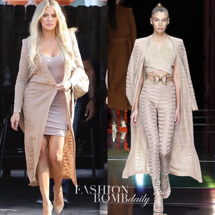 Hot or Hmm…: Khloe Kardashian’s Van Nuys Studio Balmain Spring 2016 RTW Sable Long Duster Coat With Self Belt