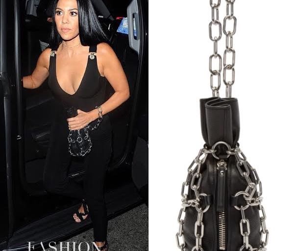 Splurge: Kourtney Kardashian’s The Nice Guy Gigi Hadid 21st Birthday Celebration Alexander Wang S/S 2016 Black Chain Cage Attica Clutch