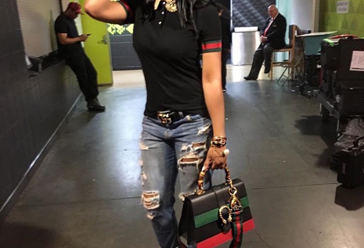 Splurge: Marlo Hampton’s Hawks vs. Cavaliers’ Gucci Jersey Polo Shirt, GG Supreme Lace-Up Boots and Dionysus Bamboo Handlebag