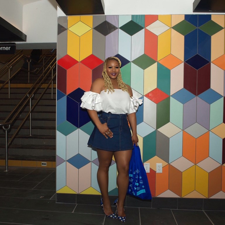 Claire’s Life: The Opening of TurnStyle NYC in a Meow and Barks Boutique White Ruffled Top, Zara Denim Skirt, and Miu Miu Gingham Slingbacks