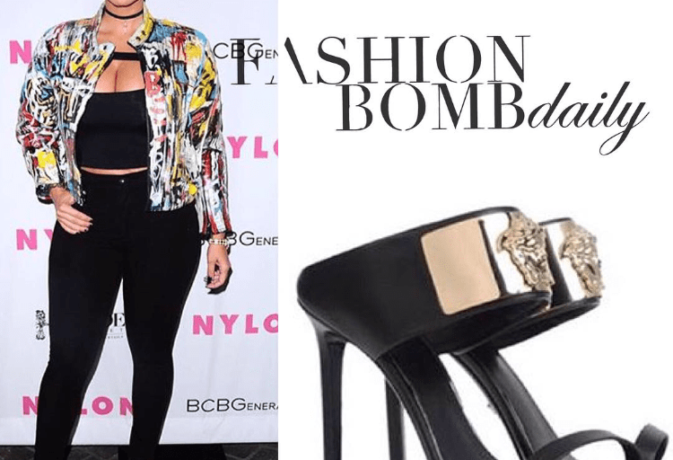 Splurge: Amber Rose’s <em> Nylon </em> Magazine x BCBG’s Versace Medusa Black Mules