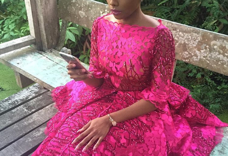 Hot! or Hmm: Bonang Matheba’s Nigeria Toju Foyeh Hot Pink Dress