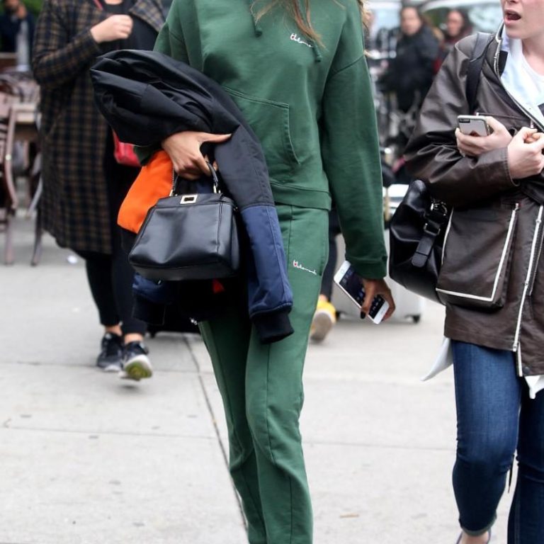 Splurge: Jourdan Dunn’s New York Vetements Green Sweatshirt and Track Pants