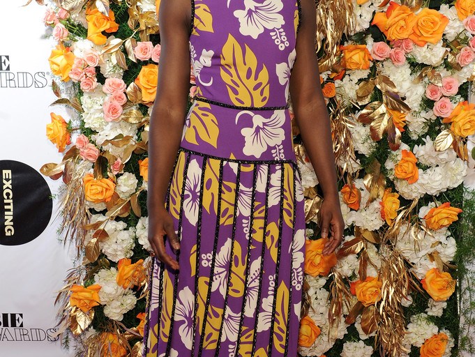 Hot! or Hmm… Lupita Nyong’o’s 61st Annual Obie Awards Prada Multicolor Print Pleated Dress