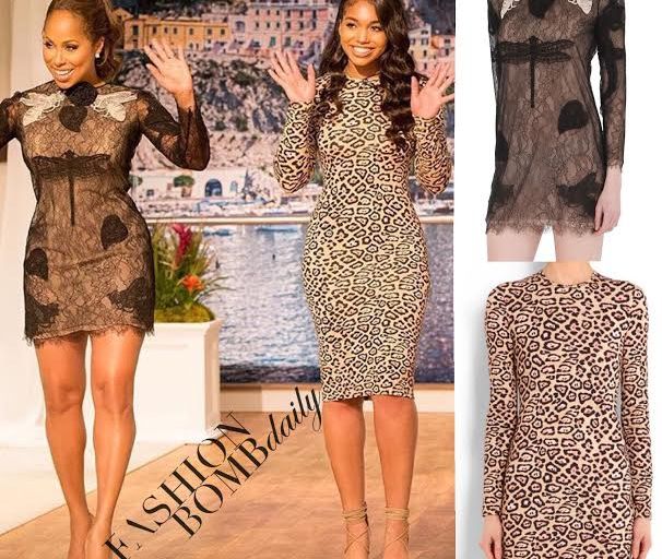 Hot or Hmm…: Marjorie Harvey’s Stevie Harvey Show Gucci Resort 2016 Chantilly Lace Embroidered Dress and Lori Harvey’s Givenchy Leopard Print Fitted Dress