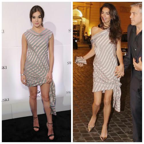Who Wore It Better? Amal Clooney vs. Hailee Steinfeld in Monse’s Fall 2016 Wrapped Sleeve Dress