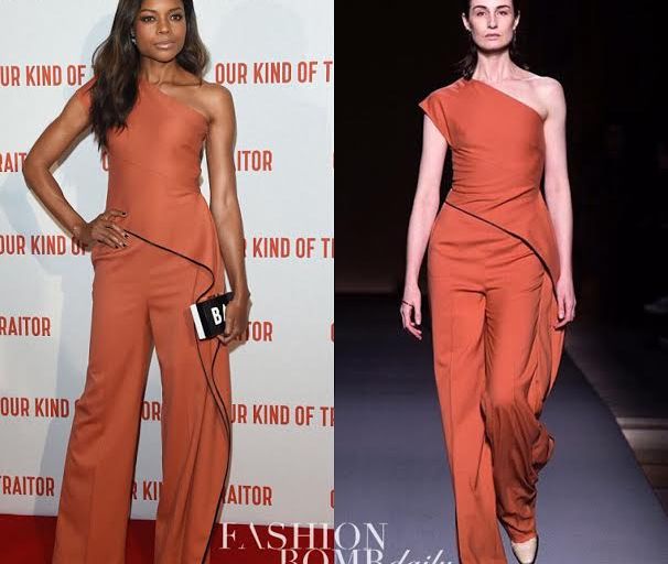 Hot! or Hmm…? Naomie Harris’ ‘Our Kind of Traitor’ Premiere Vionnet Paris Fall 2016 Orange Jumpsuit