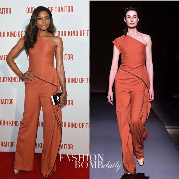 Hot! or Hmm…? Naomie Harris’ ‘Our Kind of Traitor’ Premiere Vionnet Paris Fall 2016 Orange Jumpsuit