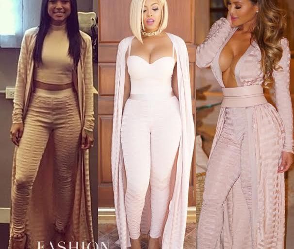 Who Wore it Better?  Malaysia Pargo vs Karrueche Tran vs Daphne Joy in Jessica Rich Collection’s Blush Pink Sydney Set