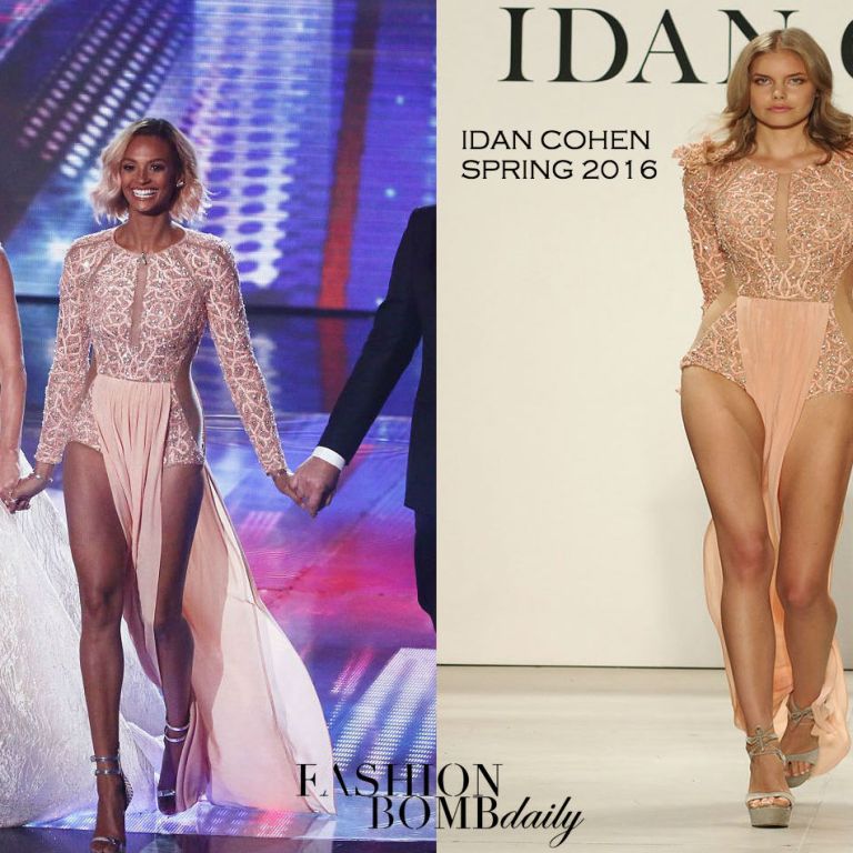 Hot! or Hmm… Alesha Dixon’s <em>Britain’s Got Talent</em> Idan Cohen Spring 2016 Pink Lace Slit Gown