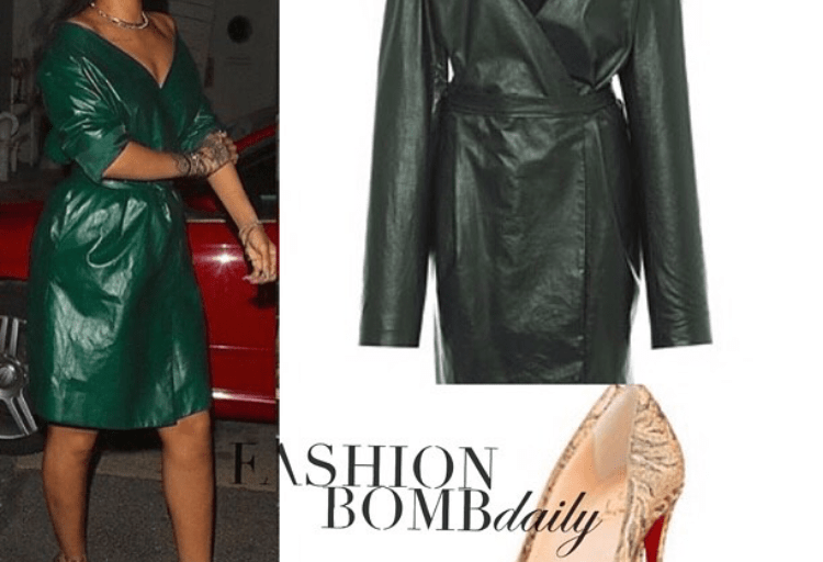 Splurge: Rihanna’s Mother’s Day Green Nina Ricci Dress and Brocade Christian Louboutin So Kate Pumps