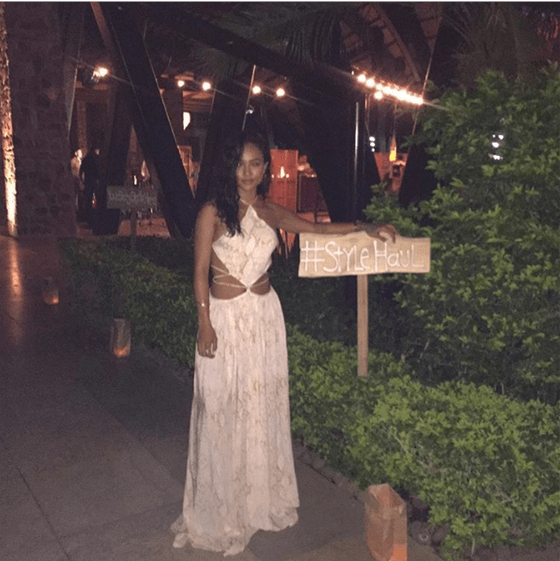 Steal: Karrueche’s Instagram Nobody Jones Boutiuque Slither Cutout Lace Up Side Maxi Dress