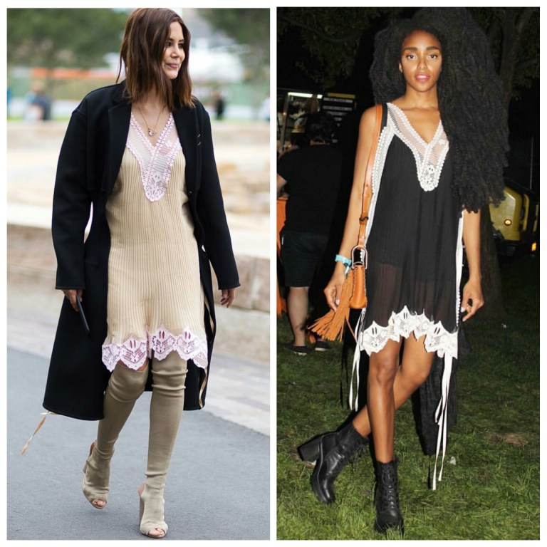 Who Wore It Better? TK Wonder vs Christine Centenera in Chloé’s Spring 2016 Sheer Lace-Trimmed Dress