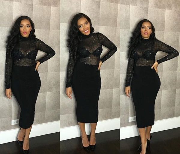 Splurge: Angela Simmon’s WeTV IMME Collection Glamour Black Dress