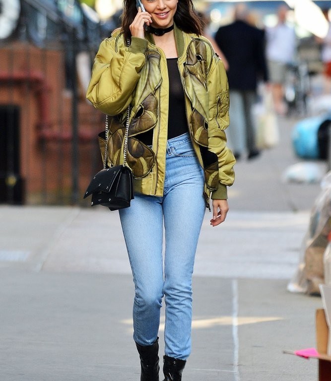 Hot! Or Hmm…: Kendall Jenner’s New York City Givenchy Fall 2016 Menswear Cobra Embellished Mesh Cutout Bomber Jacket