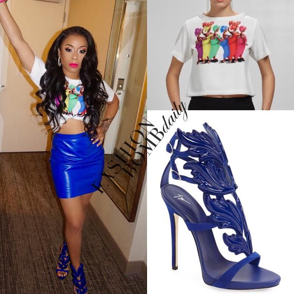 Hot or Hmm…: Keyshia Cole’s Limlight Indy Zena Presley Otto Top and Giuseppe Zanotti Cruel Wing Cobalt Blue Sandals