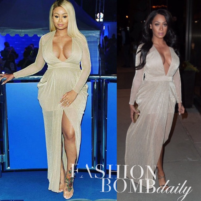 Who Wore It Better: Blac Chyna vs. Lala Anthony in House of CB ‘Blanca’ Champagne Dress