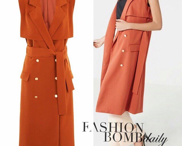 Bomb Product of the Day: MyFabCloset’s Terracotta Sleeveless Coat