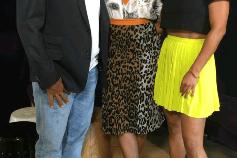 Splurge: Tracee Ellis Ross’s Snapchat Stella McCartney Pre-Fall 2016 ‘Alida’ Stripe and Cat Print Silk Top and Leopard Print Jacquard Skirt